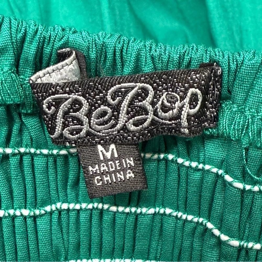 Bebop size Medium Juniors Green Sweetheart Neckline Pleated Strapless Dress NWT - Picture 7 of 8